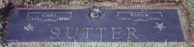 Carl and Viola Sutter marker